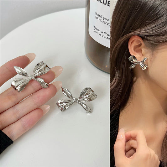 Metallic Bow Earings