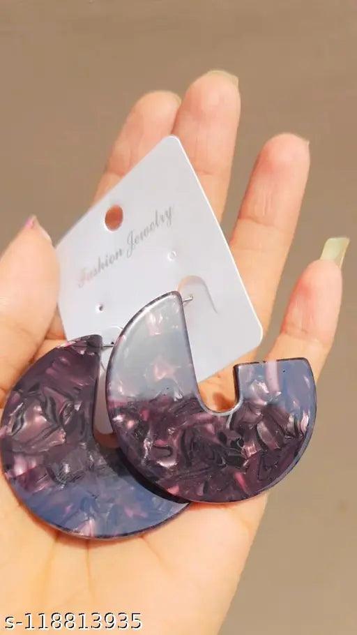 Acrylic Dangled Hoops
