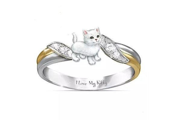 Silver Golden matte Ring