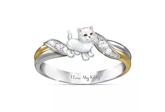 Silver Golden matte Ring