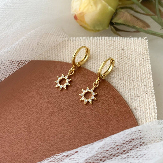 Sun shaped bali earings