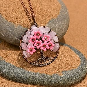 Crystal STONE - Pink pendant