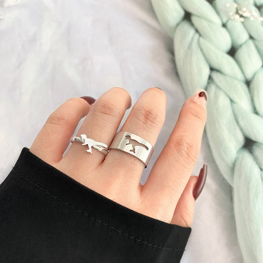 2pcs- Couple Ring Kangroo style D3