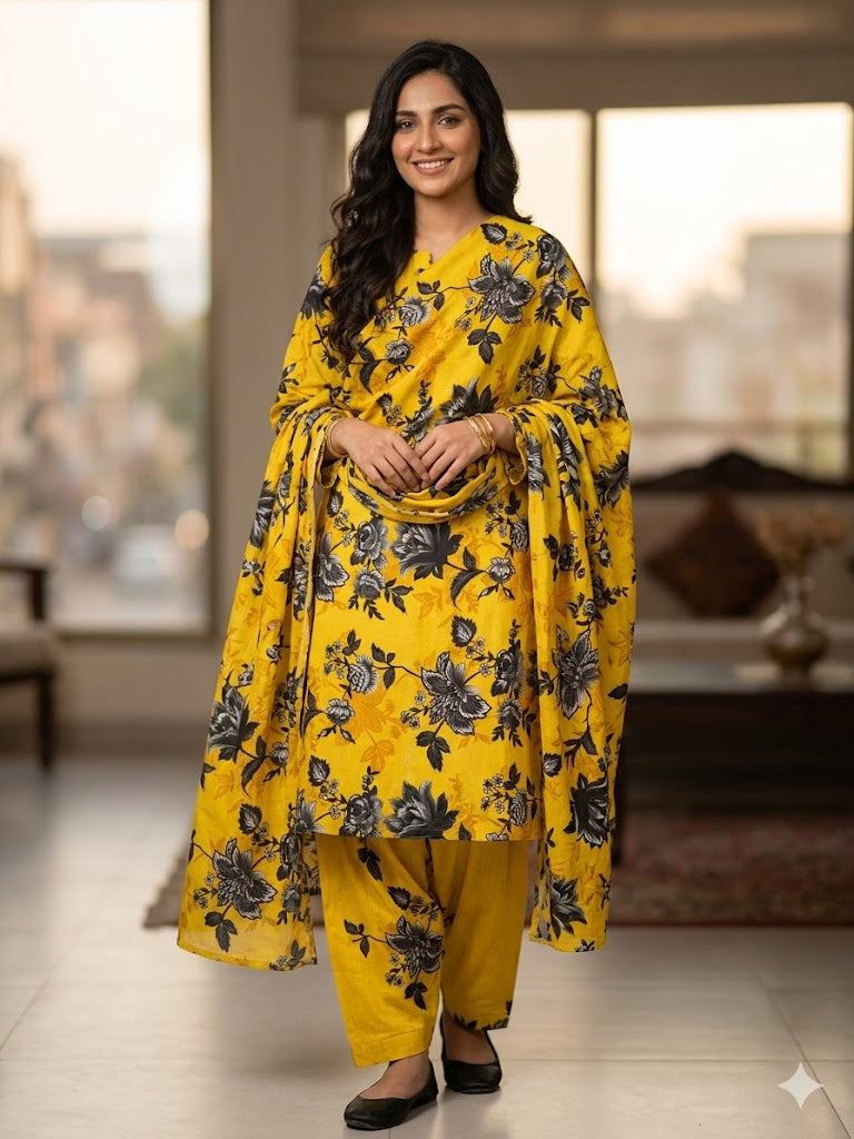 All Over Digital Printed Summer Cotton-2PC