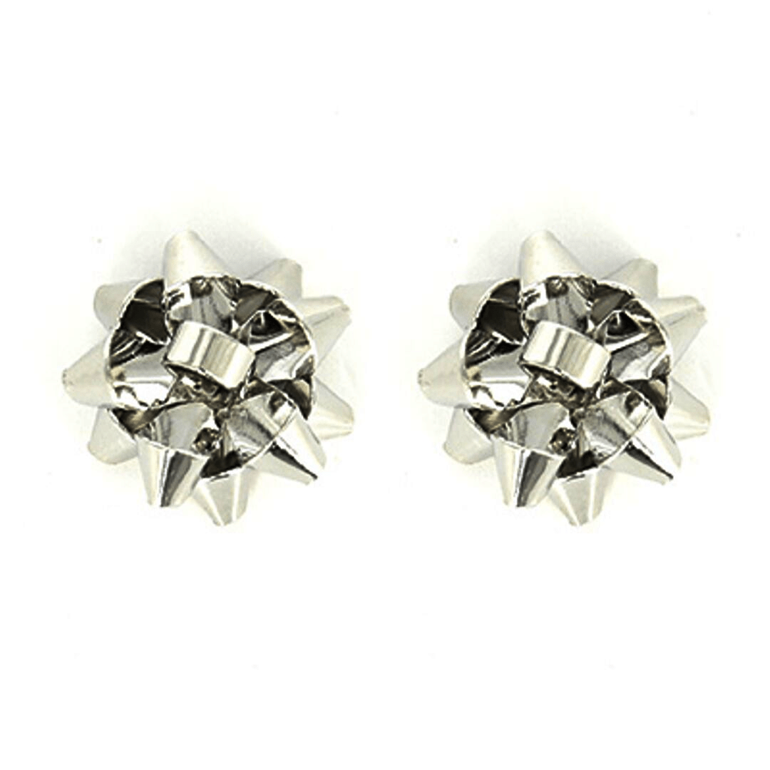 Holographic curling ribbon studs