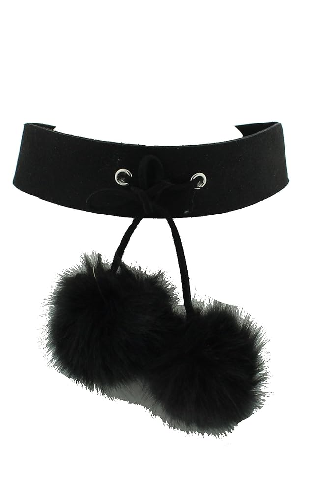 Black POM POM chokar