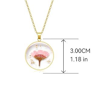 Acrylic tulip Dried Flower Resin ART PENDANT