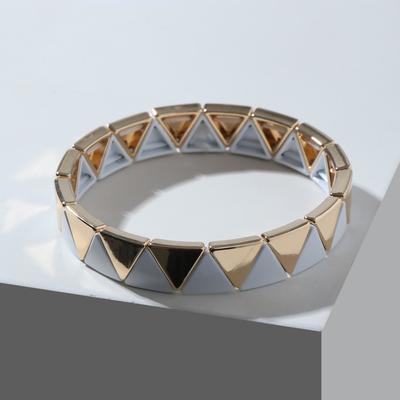 Triangle Enamel tile elastic Braclet