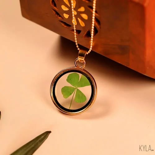Dried Leaf Resin Pendant