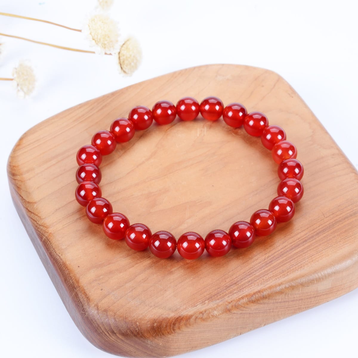 RED beaded braclet