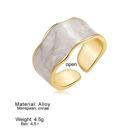 Enamel Marble design Ring