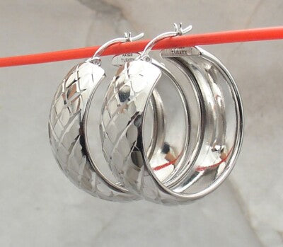 Diamond cut hoops
