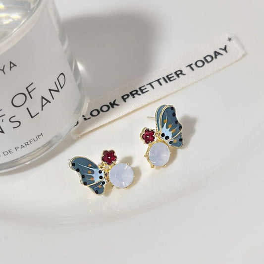 Hand Painting Butterfly studs