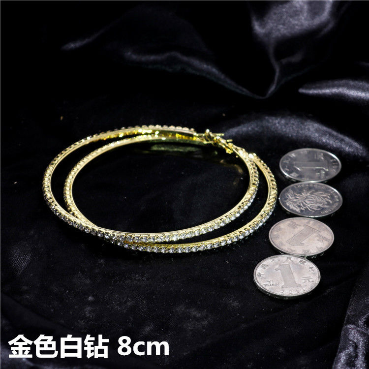 Stone hoops gold