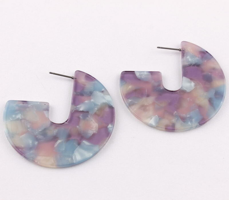 Acrylic Dangled Hoops