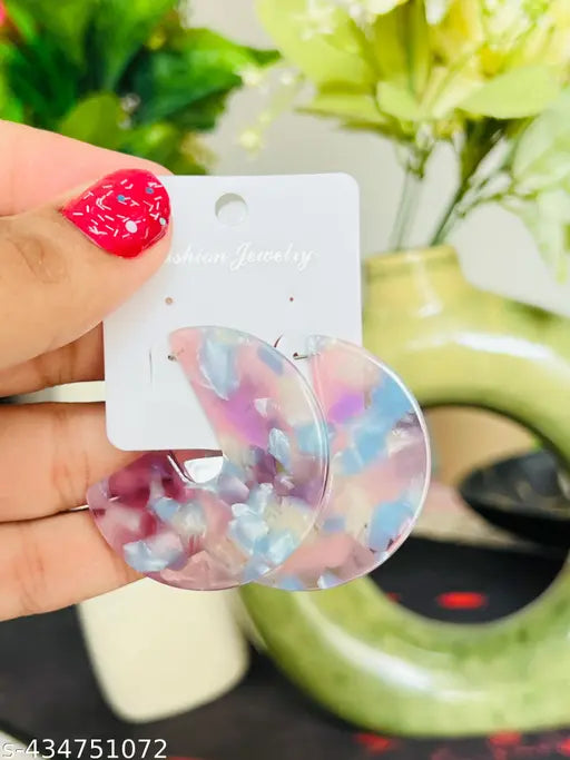 Acrylic Dangled Hoops