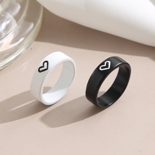Heart Couple Ring - 2 pcs