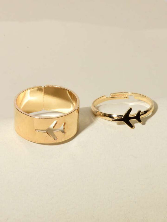 Airplane Couple Ring