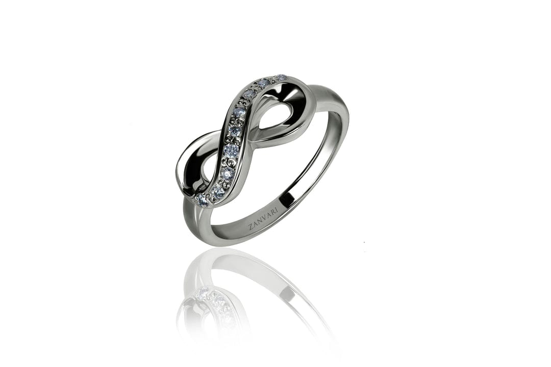 Silver zirconia Infinity Ring