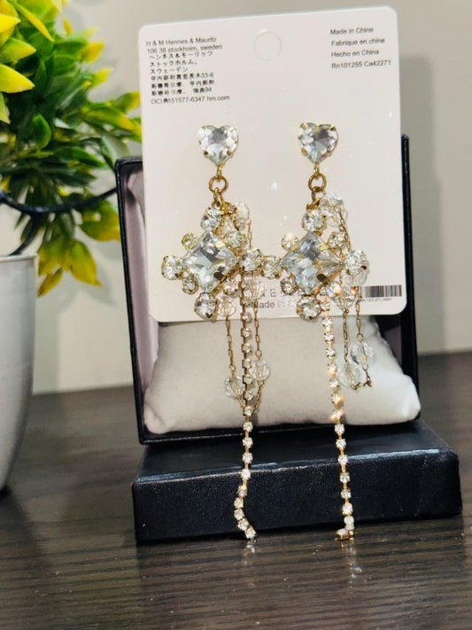 Silver Zirconia Crystal Earings