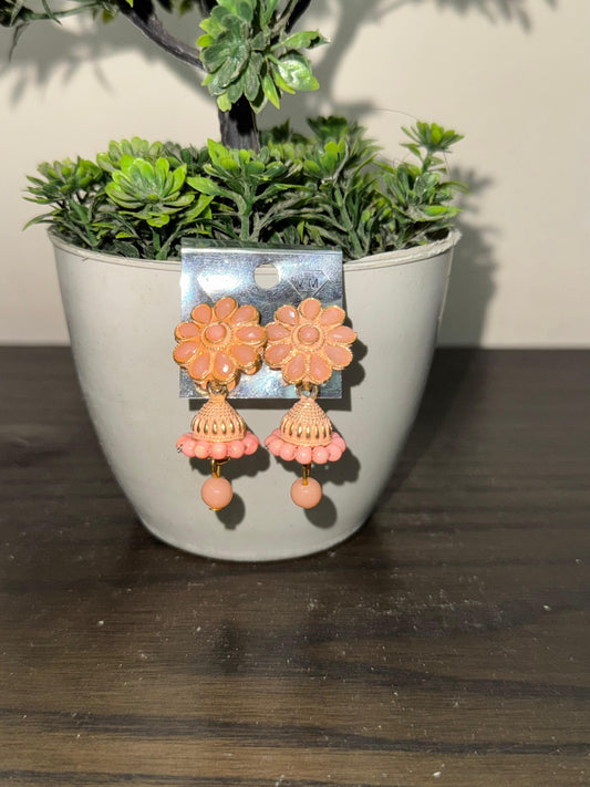 Peach jhumki