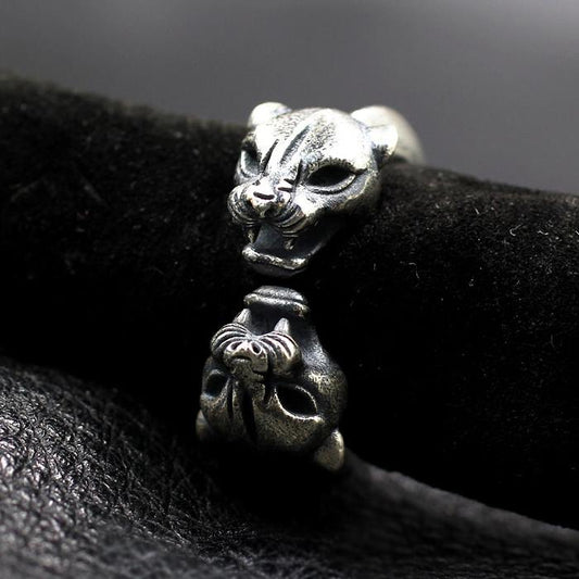 Double Leopord Head Ring