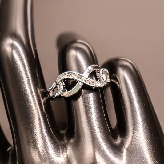 Silver zirconia Infinity Ring