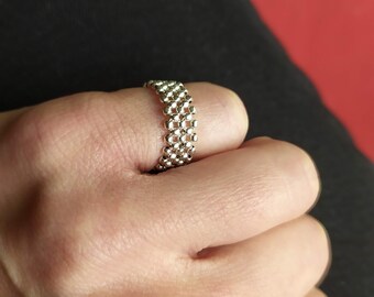 Silver Dot Joint Ring