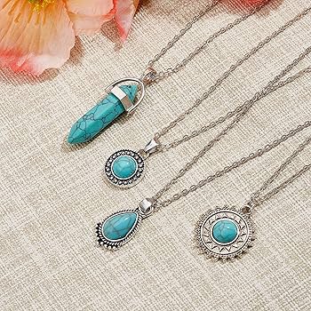 4pcs Feroza stone  pendants