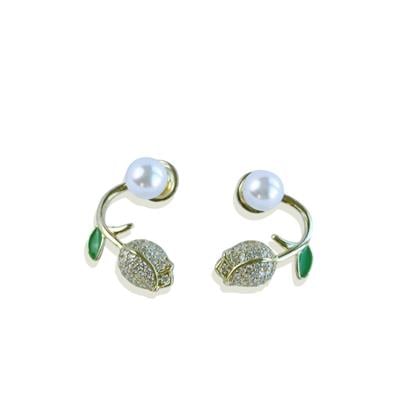 Pearl Flower studs