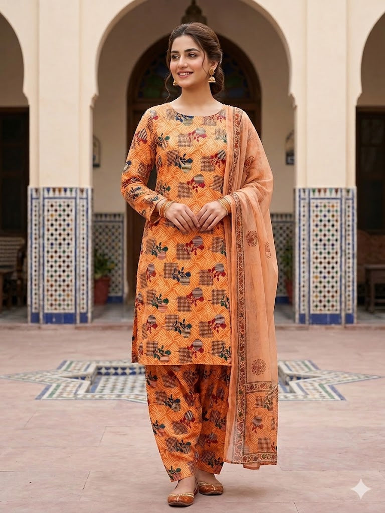 All Over Digital Printed Summer Cotton-2PC