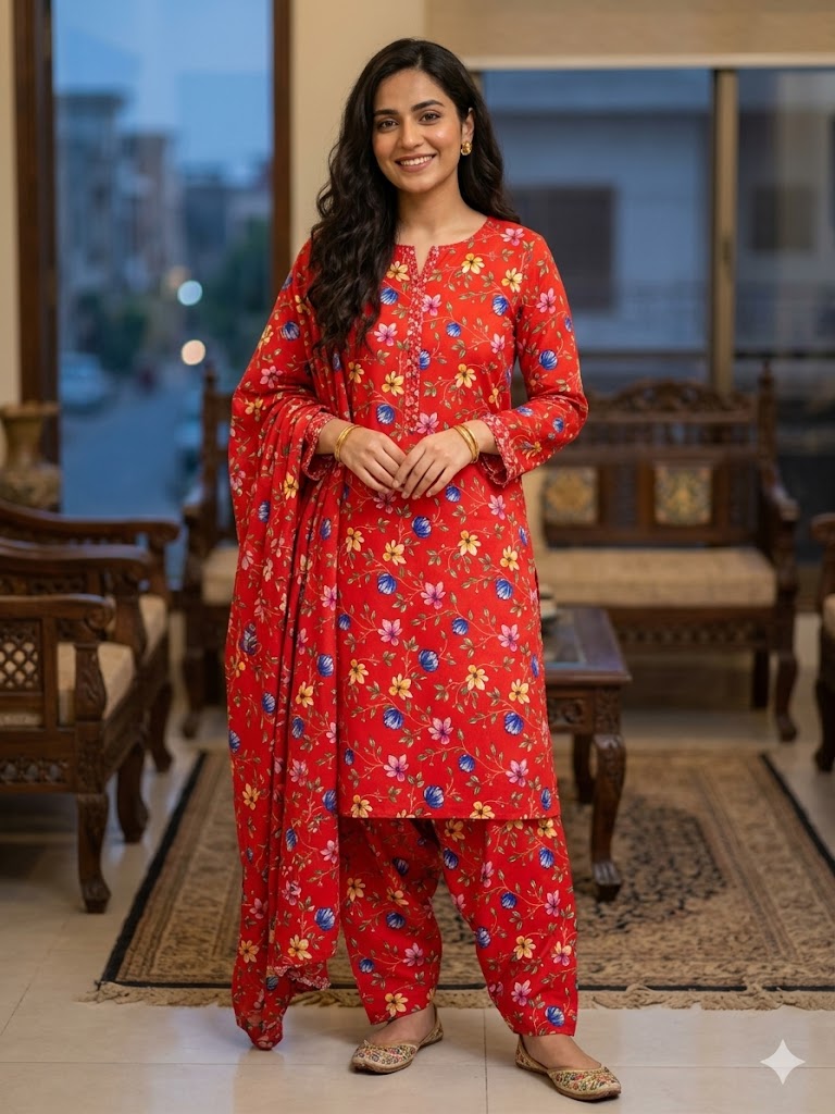 All Over Digital Printed Summer Cotton-2PC