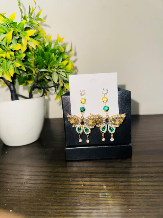 Green Butterfly Earings
