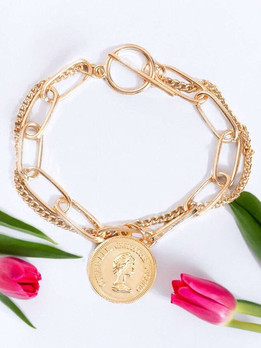 Gold Coin braclet