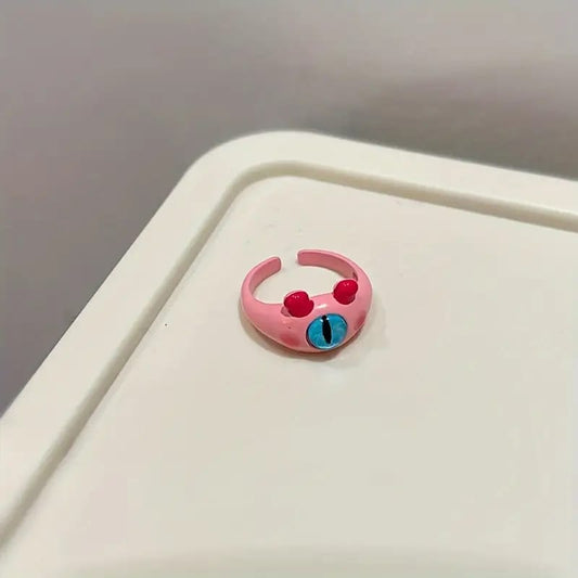 Pink evil EYE Ring