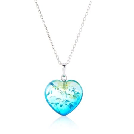 Dried flower Heart pendant