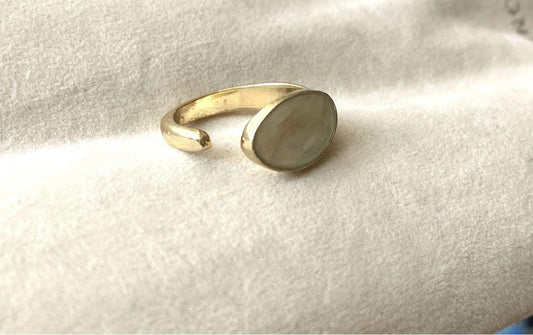 Enamel Stone marble style ring
