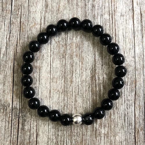 Black beaded bracelet