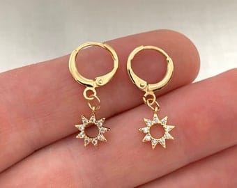 Sun shaped bali earings