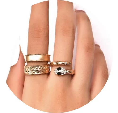 3PCS 925 open snake ring